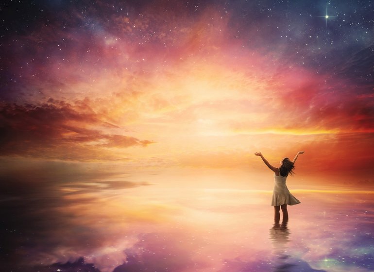 Woman Praising God